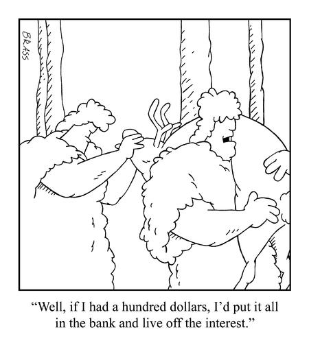 Cartoon: hard working cavemen (medium) by creative jones tagged lotto,gatherer,hunter,cavemen,inflation,höllenmensch,lotto,jäger,inflation