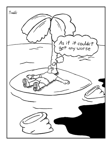 Cartoon: spill (medium) by creative jones tagged spill,oil,einsame insel,insel,öl,ölpest,einsame