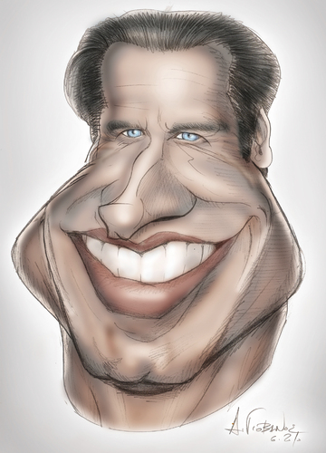 Cartoon: John Travolta (medium) by agiov tagged travolta