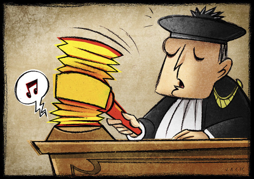 Cartoon: Giustice (medium) by Giacomo tagged justice,hammer,magistrate,note,giacomo,cardelli