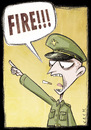 Cartoon: FIRE!!! (small) by Giacomo tagged military,gun,fire,shoot,light,cigarette,misunderstanding,giacomo,cardelli,jack,lombrio