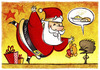 Cartoon: marry christmas (small) by Giacomo tagged christmas,greeting,gift,hunger,santa,claus,flat,food,african,child,stars,africa,holidays,giacomo,cardelli,jack