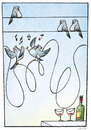 Cartoon: masts and wine (small) by Giacomo tagged wine,pylons,birds,drink,drunk,giacomo,cardelli,lombrio,jack