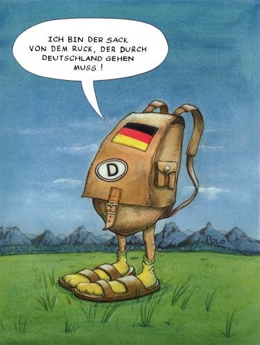 Cartoon: Deutschland Rucksack (medium) by POLO tagged rucksack,may,not,be,translated,christian,ruck,csu,cdu,deutschland,rucksack,sack,gehen,laufen,motivation,action,tasche,beine,politiker,aufforderung,aufwachen,engagement,aktivität,einsatz,hingabe,enthusiasmus,mitwirkung,beteiligung,unterstützung,tatendrang