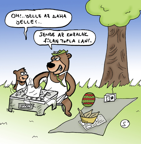 Cartoon: Yogi in Turkey (medium) by Musluk tagged yogi
