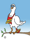 Cartoon: Pizza Bird (small) by Musluk tagged pizzapitch