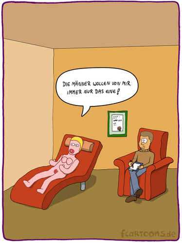 Cartoon: beim Psychiater (medium) by Frank Zimmermann tagged psychiater,sexpuppe,gummipuppe