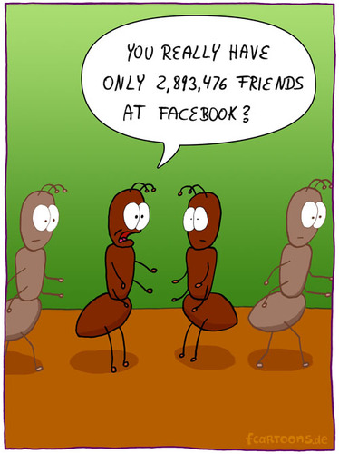 Cartoon: FRIENDS (medium) by Frank Zimmermann tagged friends,facebook,ant,ants,cartoon,million