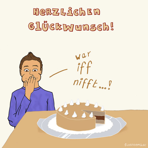 Cartoon: Geburtstag (medium) by Frank Zimmermann tagged geburtstag,herzlichen,glückwunsch,zum,torte,kuchen,junge,kind,essen,oops