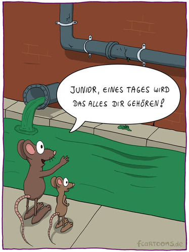 Cartoon: Kreis des Lebens (medium) by Frank Zimmermann tagged kreis,des,lebens,ratte,kanalisation,rohr,kanal