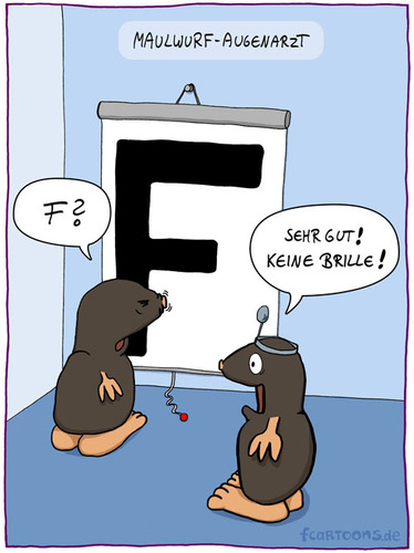 Cartoon: Maulwurf Augenarzt (medium) by Frank Zimmermann tagged maulwurf,augenarzt,brille,doktor,mole