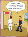 Cartoon: airport control (small) by Frank Zimmermann tagged airport control robot beep metal