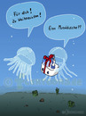 Cartoon: Alles Gute zu Weihnachten (small) by Frank Zimmermann tagged xmas,weihnachten,christmas,squid,jellyfish,qualle,mundspülung,meeresboden,schleife,tentakeln,ozean,geschenk
