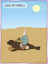 Cartoon: LACK OF CAMELS (small) by Frank Zimmermann tagged lack of camels camel kamel seehund desert wüste beduine sun sonne cartoon hot heiß tasche tongue zunge himmel sky leash toon karawane