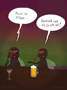 Cartoon: Mach ne Fliege (small) by Frank Zimmermann tagged anmachen,baggern,bar,bier,cartoon,dark,fly,night,pub,pun,cocktail,dunkel,fliege,flirten,kneipe,lustig,theke,trinken