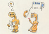 Cartoon: Molger i2 (small) by Frank Zimmermann tagged bedienungsanleitung ikea molger alien et telefon phone idea