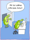 Cartoon: turtle office (small) by Frank Zimmermann tagged turtle,office,desk,job,computer,chair,door,blue