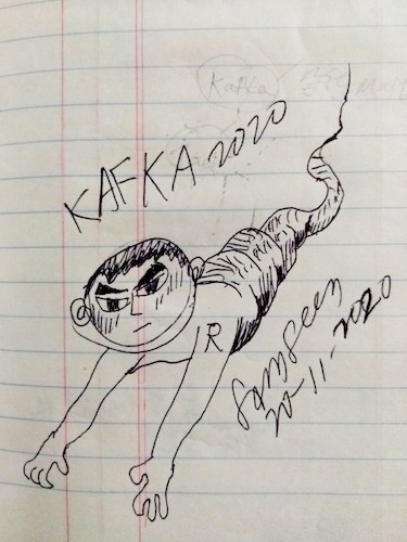 Cartoon: Kafka 2020 (medium) by sam seen tagged kafka