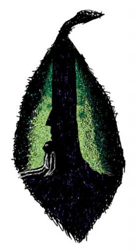 Cartoon: man under leaf (medium) by sam seen tagged leaf