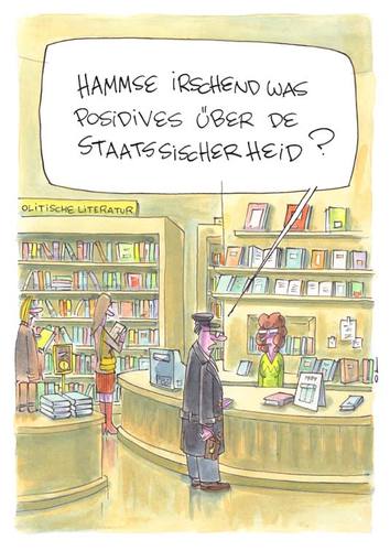 Cartoon: Positiv (medium) by OL tagged stasi,mfs,bookshop,pds,die,linke,ddr