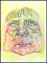Cartoon: A. Merkel 2 (small) by Flor tagged caricatures,drawings