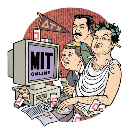 Cartoon: Animal House vs. MIT (medium) by Danny Hellman tagged animal,house,belushi,caricature,illustration