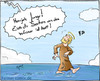Cartoon: kalte Füße (small) by Hannes tagged erkältung,gott,jesus,krank,über,wasser,laufen