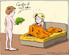 Cartoon: Kompensation (small) by Hannes tagged kompensation,sex,geschlechtsverkehr,paar,therapie,größe,komplexe,chamäleon,spaßimbett