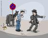 Cartoon: Zorro (small) by Hannes tagged zorro,ich,muss,weg,pferd,halteverbot,polizei,hannes