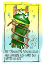 Cartoon: Wetterfrosch (small) by Leopold tagged frosch,wetterfrosch,leiter,seil,strick,tierschutz