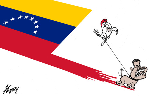 Cartoon: violence in Venezuela (medium) by KARRY tagged dictatorship,in,venezuela,dictatorship,in,venezuela