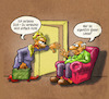 Cartoon: Gegenseitiges Verständnis (small) by Troganer tagged mann,frau,ehe,trennung,zuhören,verstehen