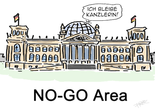 Cartoon: No-Go Area (medium) by pierre-cda tagged merkel,nogoarea,kriminalität,bundeskanzlerin,regierung,area