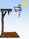 Cartoon: Peace Dove (small) by Babak Massoumi tagged hanging,peace,dove,babak,massoumi,execution,capital,punishment,iran