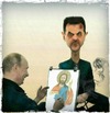 Cartoon: Putin drawing Assad (small) by Babak Massoumi tagged putin,assad