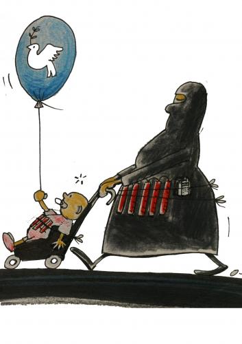 Cartoon: bombuggy (medium) by o-sekoer tagged war