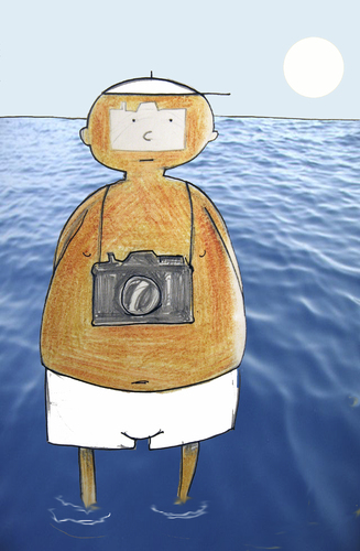 Cartoon: tourist (medium) by o-sekoer tagged sea