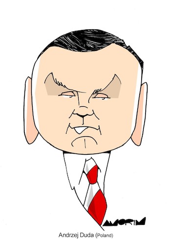 Cartoon: Andrzej Duda (medium) by Amorim tagged andrzej,duda,poland