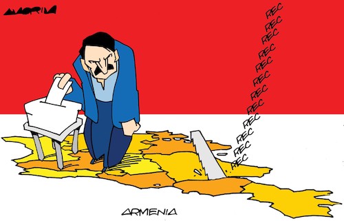 Cartoon: Armenian elections (medium) by Amorim tagged armenia,azerbaijan,elections