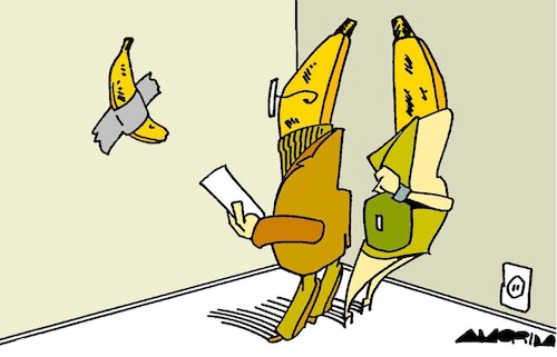 Cartoon: Bananas (medium) by Amorim tagged banana,art,banana,art