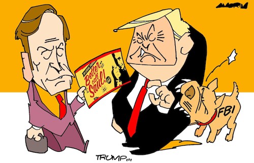 Cartoon: Better call Saul (medium) by Amorim tagged trump,fbi,usa
