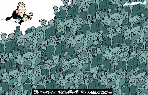 Cartoon: Borders (medium) by Amorim tagged antony,blinken,mexico,usa,immigration,antony,blinken,mexico,usa,immigration