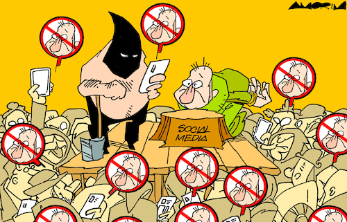 Cartoon: Executioners (medium) by Amorim tagged executioners,socialmedia,executioners,socialmedia