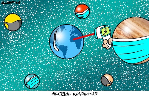 Cartoon: Fever (medium) by Amorim tagged global,warming,pollution,covid19