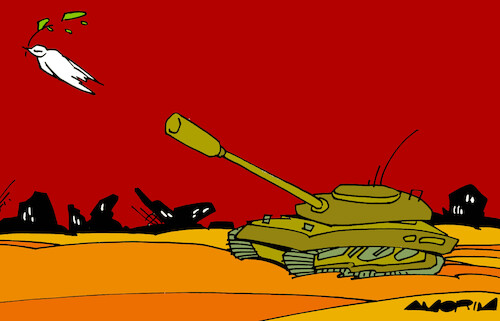 Cartoon: Fighting for peace (medium) by Amorim tagged israel,hamas,palestine,gaza,israel,hamas,palestine,gaza