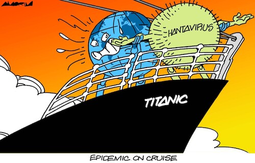 Cartoon: Hantavirus (medium) by Amorim tagged covid,hantavirus,pandemic,covid,hantavirus,pandemic