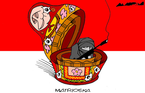 Cartoon: Matrioska (medium) by Amorim tagged russia,putin,ie,russia,putin,ie
