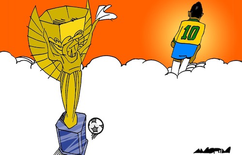 Cartoon: Pele (medium) by Amorim tagged pele,brasil,football,pele,brasil,football