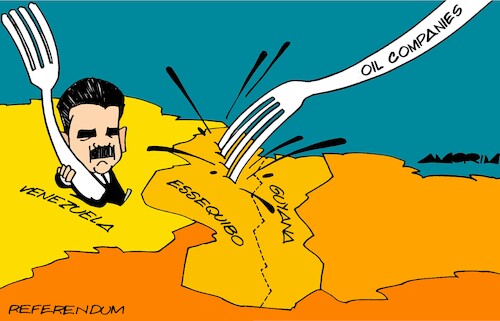 Cartoon: Referendum (medium) by Amorim tagged nicolas,maduro,venezuela,essequibo,nicolas,maduro,venezuela,essequibo