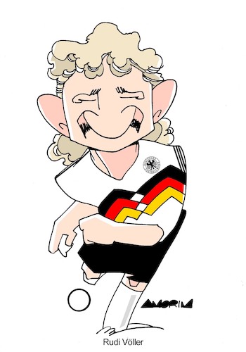 Cartoon: Rudi Voller (medium) by Amorim tagged rudi,voller,soccer